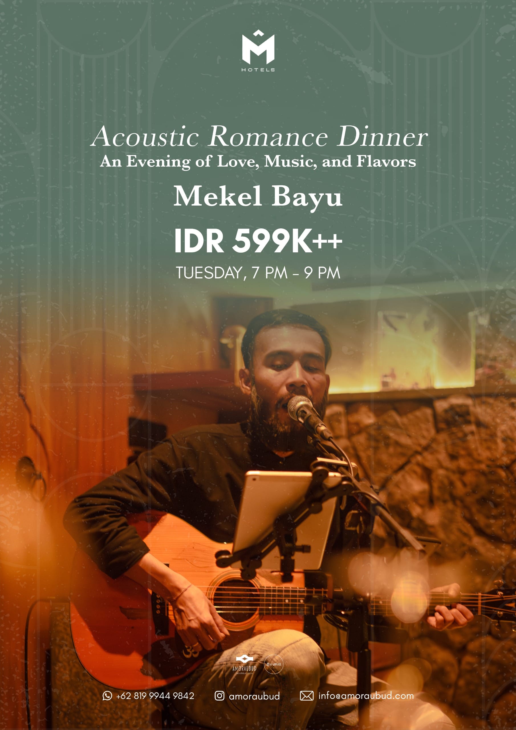 acoustic romantic dinner ubud restaurant